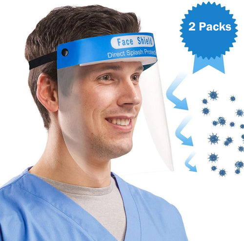 2 Pack Safety Face Shield Clear Full Cover Tool Mask Anti-fog Eye Helmet