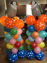 Load image into Gallery viewer, 2 Set Balloon Column kit 61&quot; Tall Sturdy Tripod Balloon Column Base and Pole with Balloon Rings for Birthday, Baby Shower, Graduation Outdoor, and Indoor