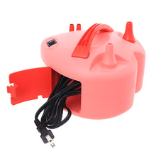 Load image into Gallery viewer, Electric Balloon Air Pump Inflator Dual Nozzle Blower Portable Fast Easy Balloon Filler Pink