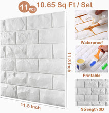 Load image into Gallery viewer, 11 Pcs 3D Wallpaper Wall Panels Stick and Peel - UPC 880534502023