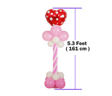 Load image into Gallery viewer, 2 Set Red Love Hearts Balloon Column Stands Base and Pole Kit - 5.3 FT and 3lb Weight Balloon Tower for Valentine's Day, Wedding Party, Married Anniversary