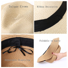 Load image into Gallery viewer, 2 Packs - Womens' Beach Straw Sun Hats