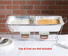 Load image into Gallery viewer, 6 Pack Buffet Wire Rack Folding Chafing Stand Chrome Frame Serving Trays Food Warmer