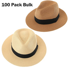 Load image into Gallery viewer, 2 Packs - Womens' Beach Straw Sun Hats