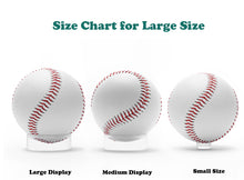 Load image into Gallery viewer, 30 pcs Large Acrylic Clear Baseball Stands 1-5/8" Size Display Holders for Large Round Object Soccer Softballs