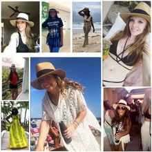 Load image into Gallery viewer, 2 Packs - Womens' Beach Straw Sun Hats
