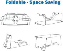 Load image into Gallery viewer, 6 Pack Buffet Wire Rack Folding Chafing Stand Chrome Frame Serving Trays Food Warmer