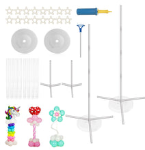 Load image into Gallery viewer, 2 Set Balloon Column kit 61&quot; Tall Sturdy Tripod Balloon Column Base and Pole with Balloon Rings for Birthday, Baby Shower, Graduation Outdoor, and Indoor