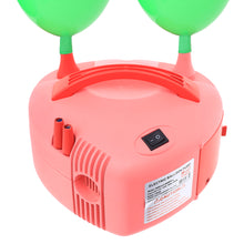 Load image into Gallery viewer, Electric Balloon Air Pump Inflator Dual Nozzle Blower Portable Fast Easy Balloon Filler Pink